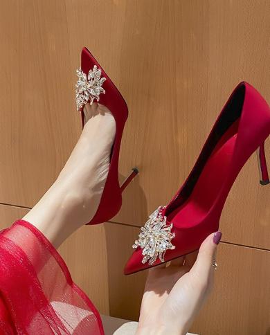 Wine red wedding shoes hot sale