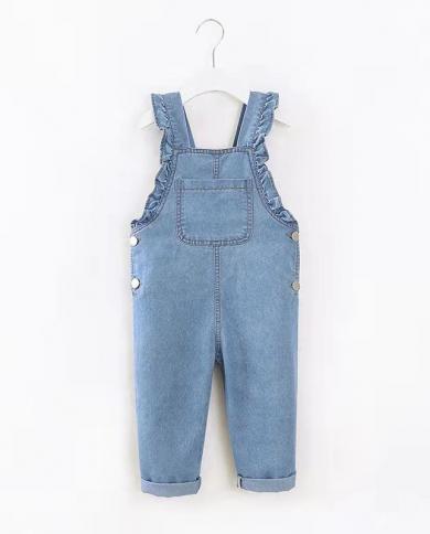 Ienens Kids Baby Clothes Jumper Girls Dungarees Infant Playsuit Pants Denim Jeans Overalls Toddler Jumpsuit 2 3 4 5 6 Ye Color Blue Kid Size 2T