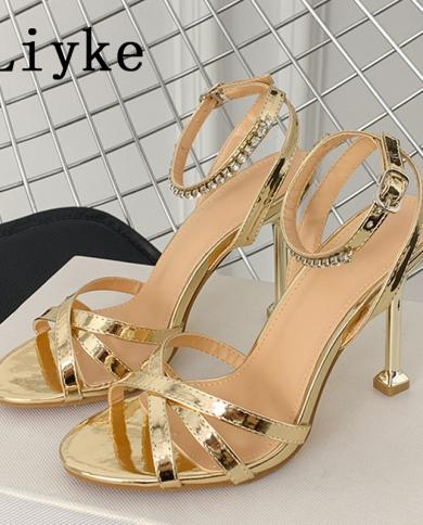 Liyke New Design Summer Gladiator Sandals Women Pumps Fashion Open