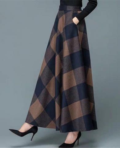 High waisted plaid skirt 5xl online