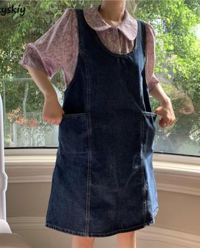 Sleeveless denim dress outfit clearance