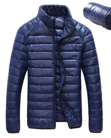 Men Winter Puffer Jacket 2023 New Ultra Light 90 White Duck Down Jackets Casual Portable Winter Coat For Men 4xl 5xl 6x size 4xl Color gray