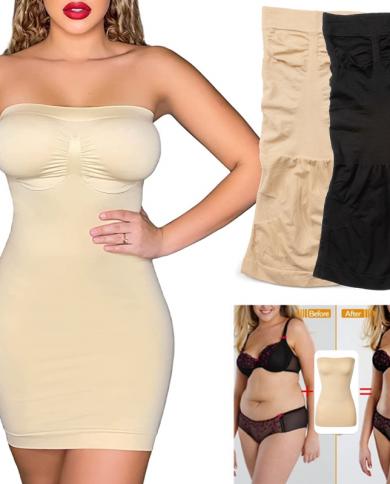Women Shapewear Strapless Full Slips for Under Dresses Tummy