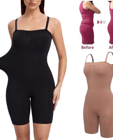 Women's Waist Trainer Bodysuit Butt Lifter Tummy Control Shapewear Hi-Waist  Thigh Slimmer Full Body Shaper Open Bust 