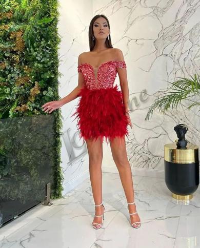 Red short sales dress for party