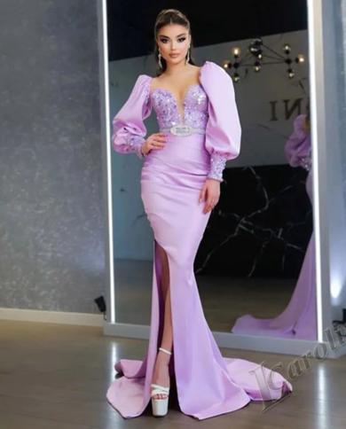 Lilac evening gowns sales