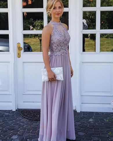open lace back dress Chic Long Sleeve Prom Dresses Blue Sweetheart Evening Dresses Floral A –  SELINADRESS main image 0