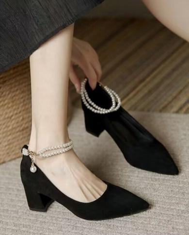 Low thick heels sales