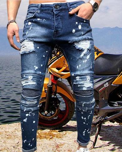 Jean skinny deals biker homme