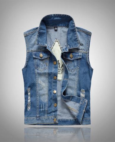 5xl denim outlet vest