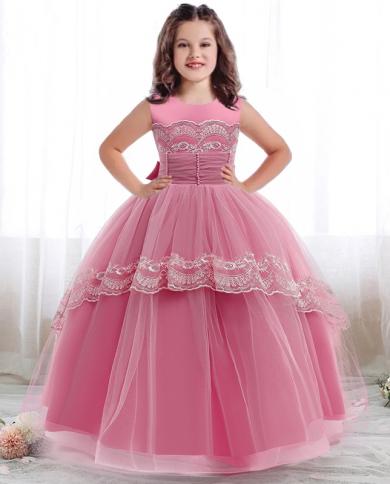 2023 Layered Long Evening Dress Girl Gown Kids Dresses For Girls