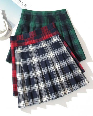 Plus Size Pleated School Uniform Skirt School Uniform Plaid Skirt Plus size S Color 1716 2HBG