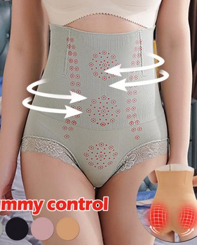 Solid Ladies Briefs Underwear Breathable Body Shaping Tummy