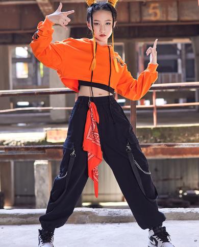 Orange hip hop pants on sale