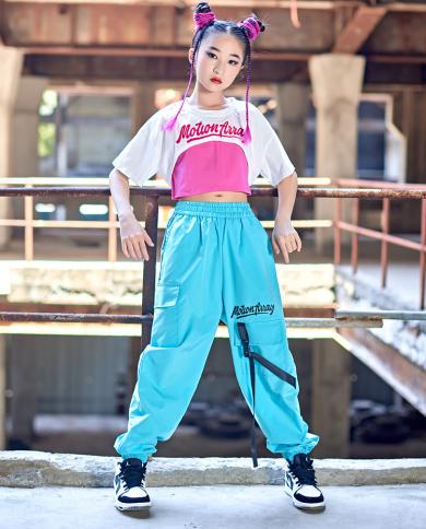 Dance Suit Hiphop Performance Outfit Rave Wear New Girls Hip Hop Clothes  Denim Tops Pants Jazz Dance Costume Kids Street - AliExpress