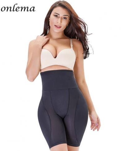 Women Body Shaper Butt Enhancer Shapewear Removable Pad Butt Lifter Panties  High Waist Slimming Sheath Shorts Modeling U size S Color Nude