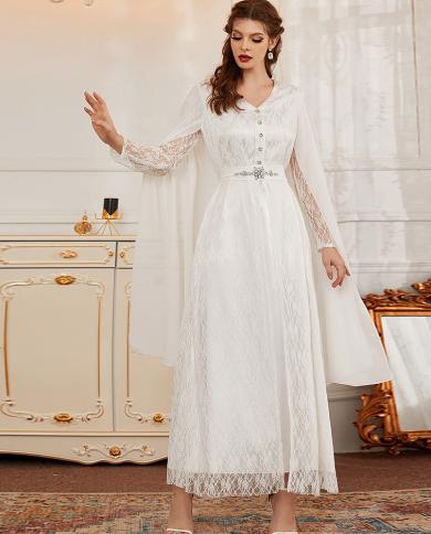 White lace abaya on sale