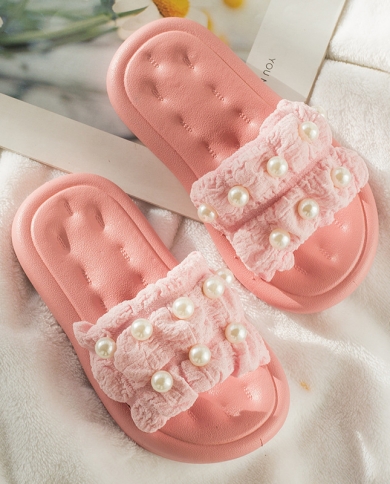Puff Pearl Girls Sandals And Slippers Princess Style Soft Sole