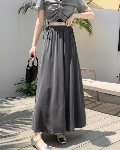 High waisted clearance maxi skirt casual