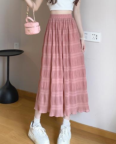 Black Long dance Chiffon Skirt, Summer Chiffon Pleated maxi Skirt 3390 Black Long dance Chiffon Skirt, Summer Chiffon Pleated maxi Skirt 3390