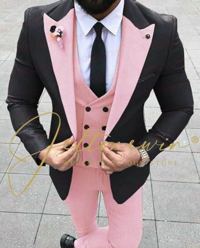 navy dress pants slim fit Men's Slim Fit Two-Buttons 2 Pieces Wedding Suits main image 0