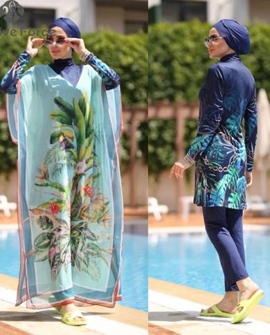 Burkini Cover Ups For Women Muslim Swimwear Modest Plus Size