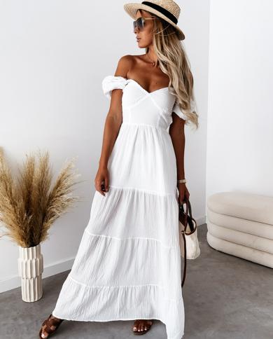 Off the shoulder store boho maxi dress