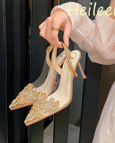 Transparent pointed heels cheap
