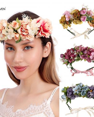 Flower hair discount wreath wedding