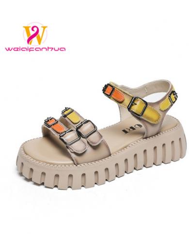 Color block platform sandals best sale