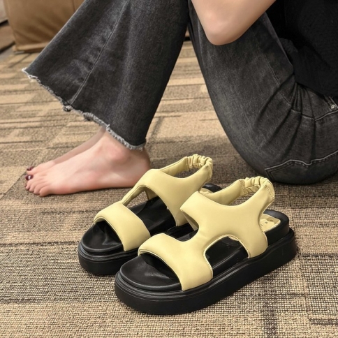 High end cheap leather sandals