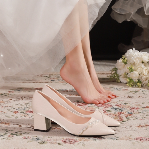 Medium heel wedding shoes shop