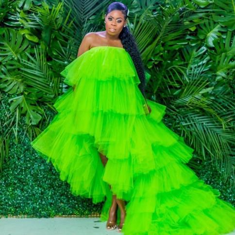 Green hotsell fluffy dress