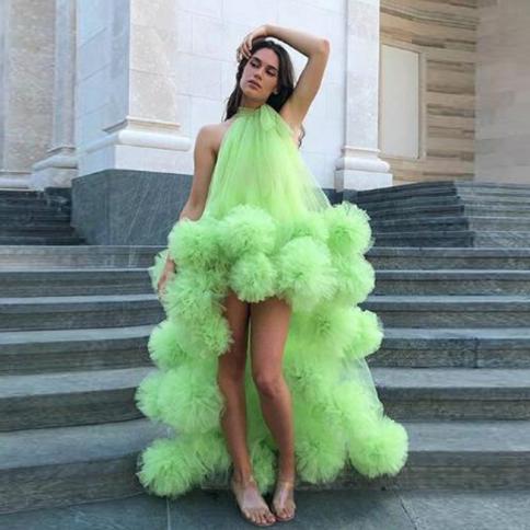 Lime Green High Low Prom Formal Dress New Chic Ruffled Puffy Girls Birthday Party Dresses Halter Special Occasion Gowns size 40 Color Blue Lime Green High Low Prom Formal Dress New Chic Ruffled Puffy Girls Birthday Party Dresses Halter Special Occasion Gowns size 40 Color Blue