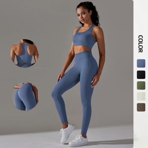 2 Piece Sets Women Outfit Seamless Yoga Set Gym Sportswear Push Up Sports  Bra High Waist Leggings Workout Clothes Sports