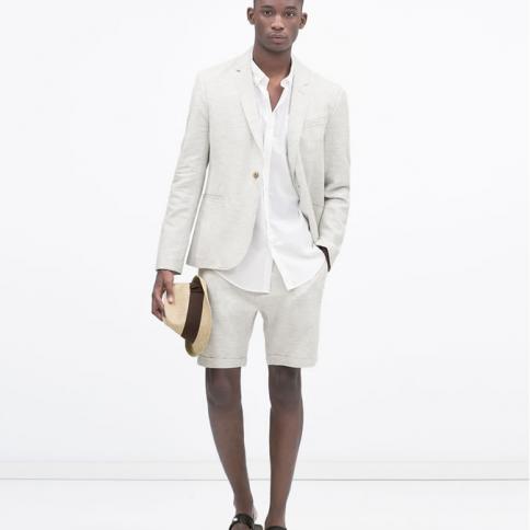 White best sale tuxedo shorts