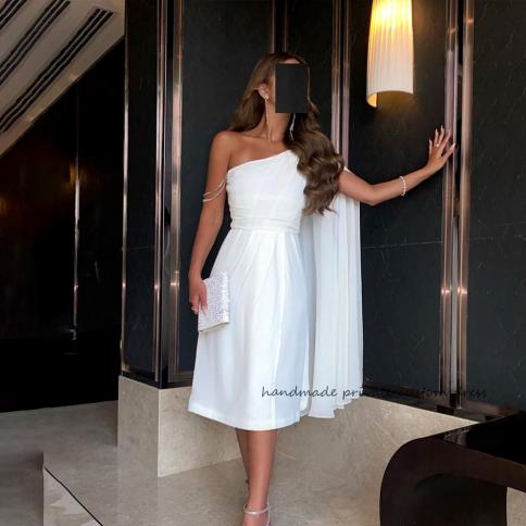 One shoulder deals tea dress