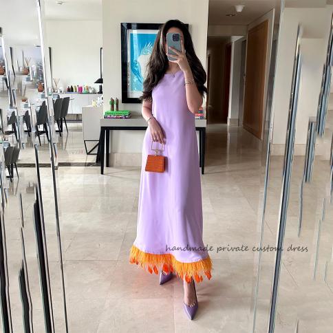 Orange and purple top dresses