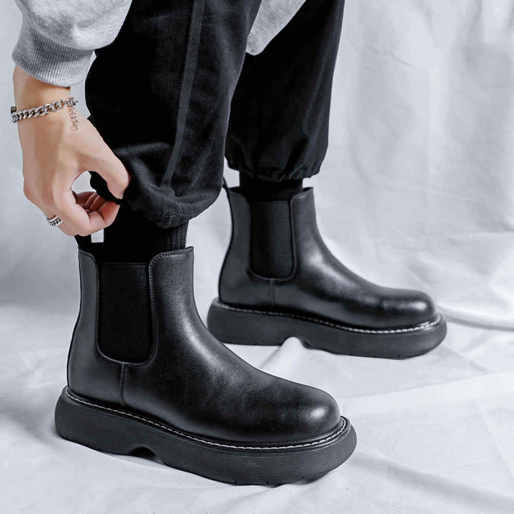 High heel round head martin boots sales