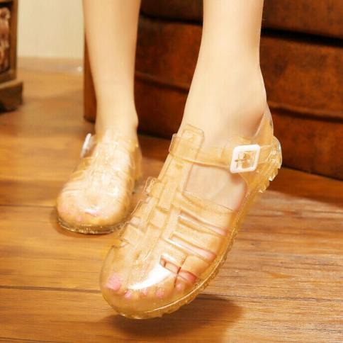 Girls heeled sales jelly shoes