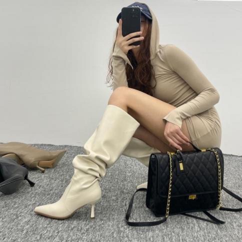 Winter white tall boots on sale