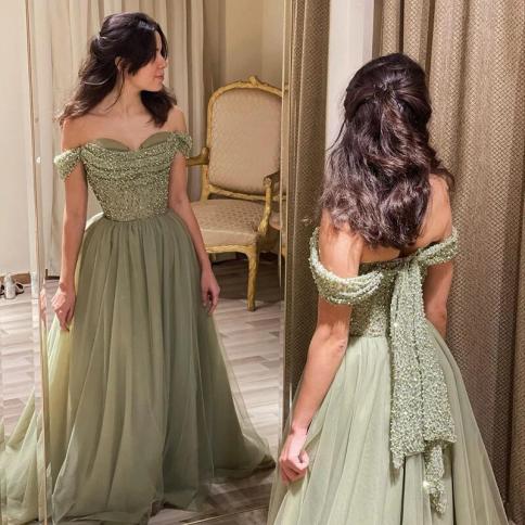 Sage evening gown on sale