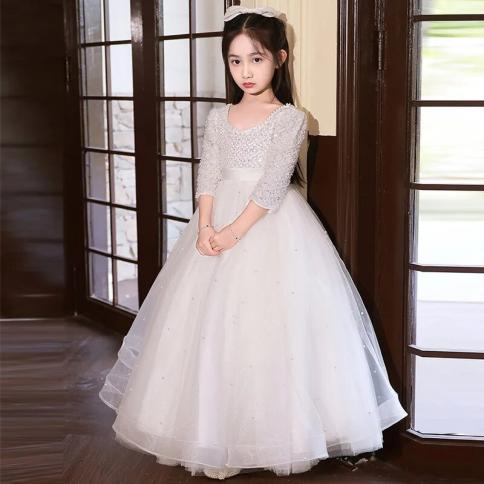 2020 Summer Flower Girl Wedding Dress Teenage Children Formal Evening Party  Long Dress Kids Dresses For Girls Princess Ball Gown