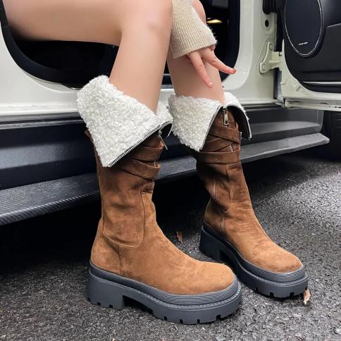 Hot Warm Snow Boots Women Autumn Winter Shoes Knee High Boots