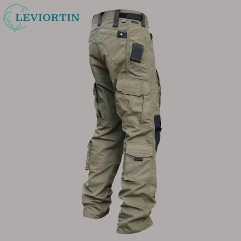Men's Tactical Cargo Army Work Trousers Combat Outdoor 6 Pocket