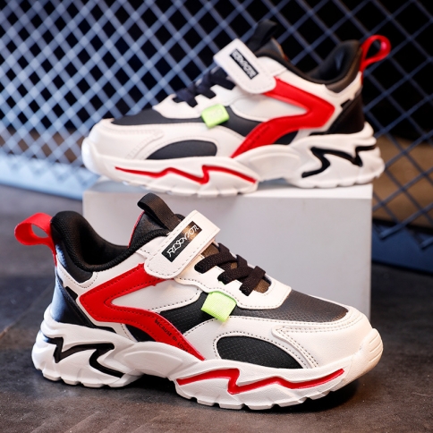 Children s Shoes 2024 Spring New Boys Sports Shoes Breathable Mesh Medium And Large Children s Running Shoes Children New Arrival
