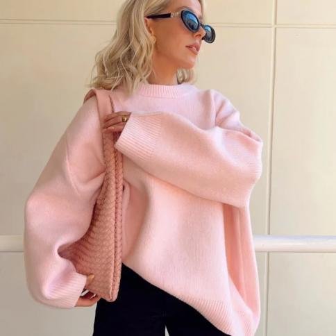 Fashion Solid O-Neck Bandage Pullover Sweater Fashion Solid O-Neck Bandage Pullover Sweater