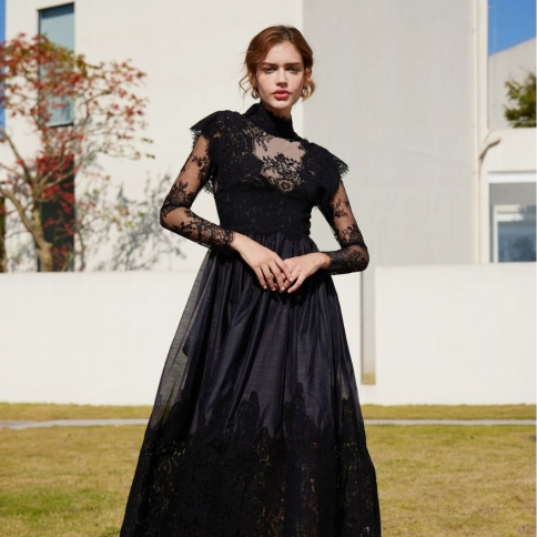 Formal High Collar Lace Dress Buy Long Sleeve Sheer Lace Dress Top Sellers Classy Sheer Floral Formal High Collar Lace Dress Buy Long Sleeve Sheer Lace Dress Top Sellers Classy Sheer Floral