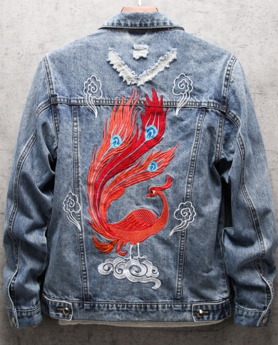Denim jacket 2025 ripped back
