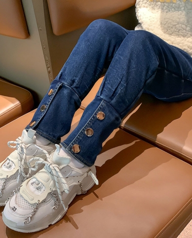 Girls velvet jeans sales